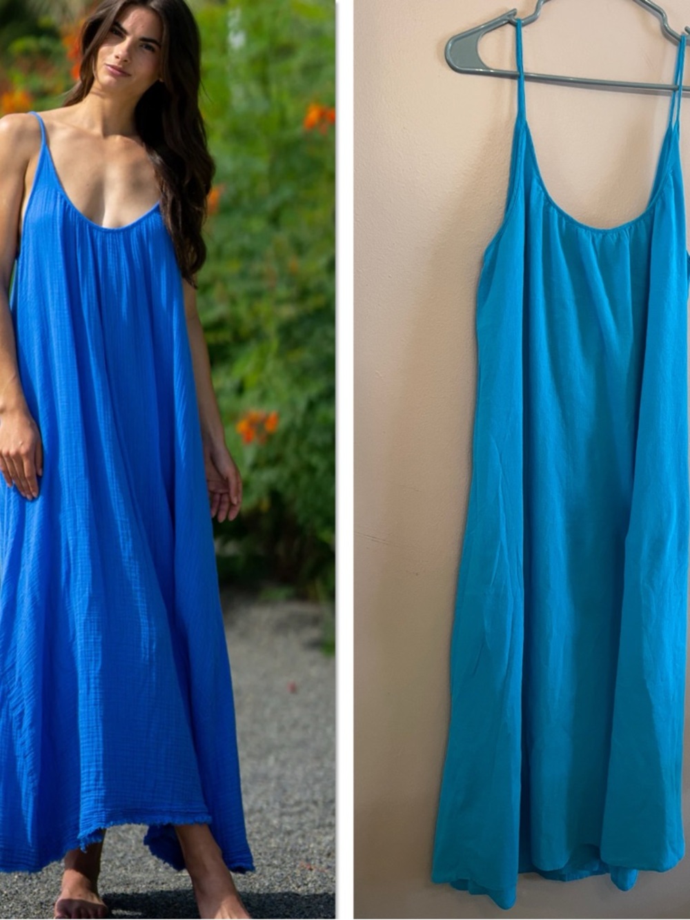 9Seed gauze cotton maxi dress